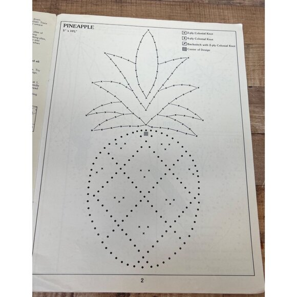 Vintage Candlewick Embroidery Pattern Leaflet For Decorative Pillows And Crafts - Picture 3 of 3